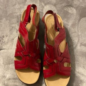Clarks red Sandal
